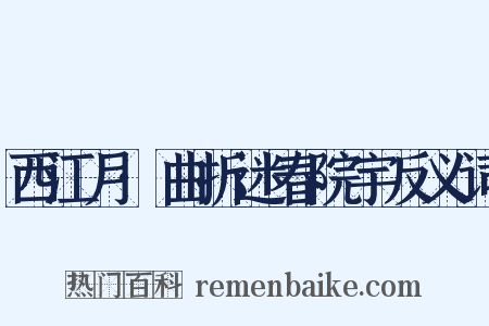西江月·曲折迷春院宇反义词是什么意思的图片